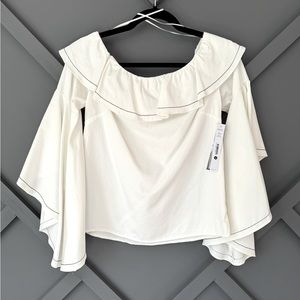 Aqua top, size S, white